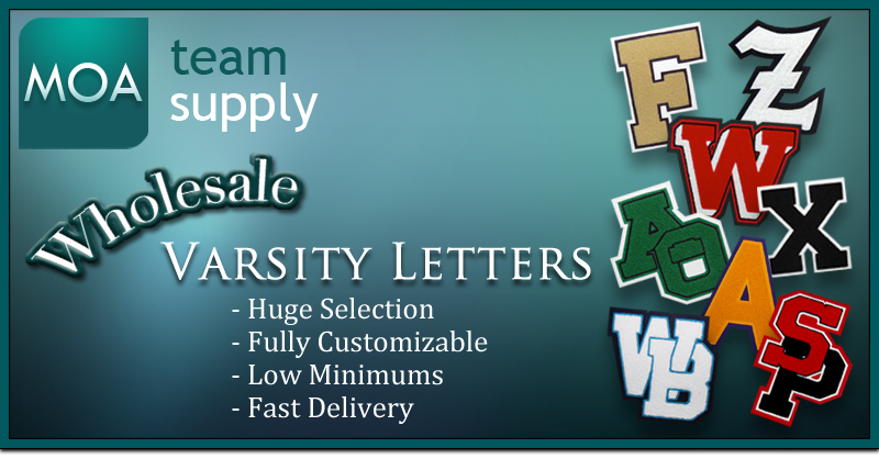 MOA Team Supply Wholesale Varsity Letters